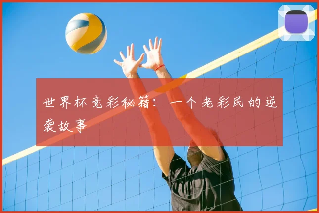 世界杯竞彩秘籍：一个老彩民的逆袭故事